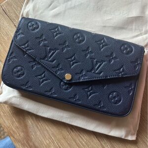 Louis Vuitton Navy Clutch